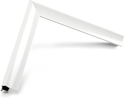 Frame My TV Deco TV Frame Alloy Prism - Pure White Bezel for Samsung The Frame TV (Fits 55" 2021-2024 Framed TV)