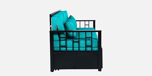 Image of Ubpon 3 Seater Metal Sofa Cum Bed with Hydraulic Storage | Single Size Sofa Cuma Bed | Metal Sofa Set for Living Room, Guest Room D10 SB Single