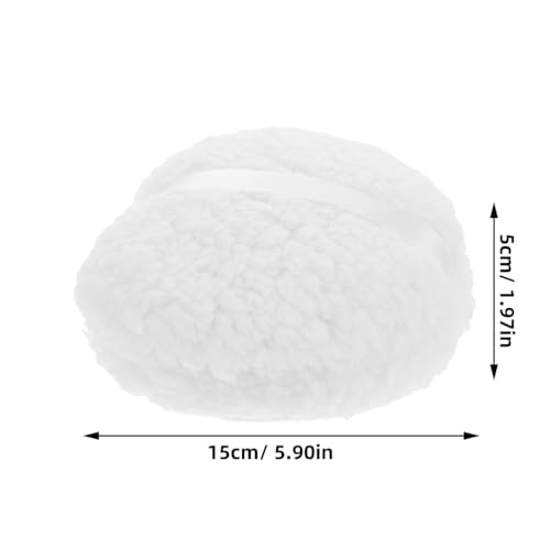 Houppettes extra larges de qualité supérieure en peluche douce blanche