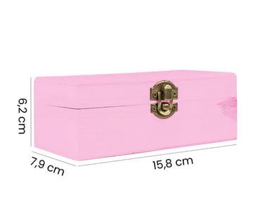 Holzbox mit Deckel Rosa – Aufbewahrungsbox aus Naturholz – Holzkiste zur Aufbewahrung & Dekoration – Rosa Holz-Kiste mit Deckel für Kinderzimmer, Deko & Haushalt – Deko Box aus Holz vielseitig nutzbar