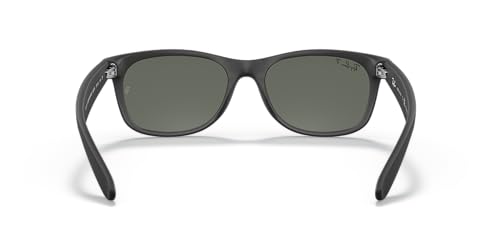 Ray-Ban Unisex Sunglasses Rubber Black Frame, Green Lenses, 55MM4