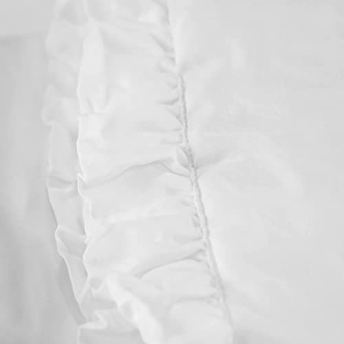 Sahaler Blush Coral Pink Ruffle Crib Quilt Baby Girl Bedding Blanket Comforter Nursery Boys Girls Quilt (White Ruffle Blanket) #TOP5