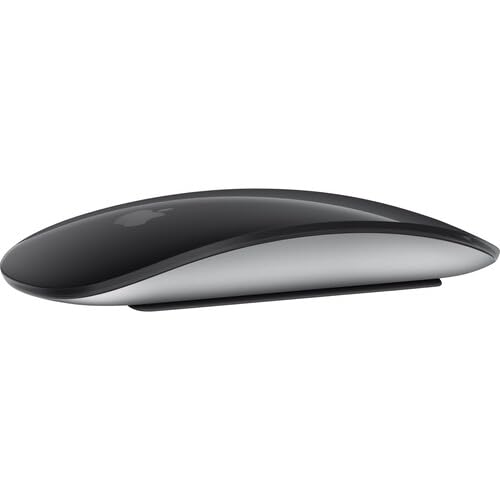 Image of Apple Magic Mouse with Multi-Touch Surface, ​​​​​​​Wireless, Touch Scroll, Bluetooth, Rechargeable, + USB-C Charge Cable + Apple 1 Year Limited Warranty (Mouse - Black)