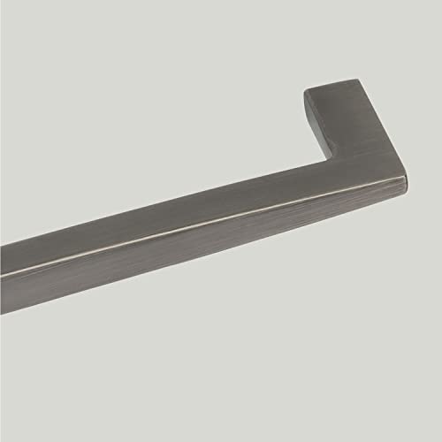 OBF Grimme 72266820 Ellef Furniture Handle (Barell), Width 172 mm, Cabinet Handle ZN Stainless Steel Effect, Dark, Silver - Image 2