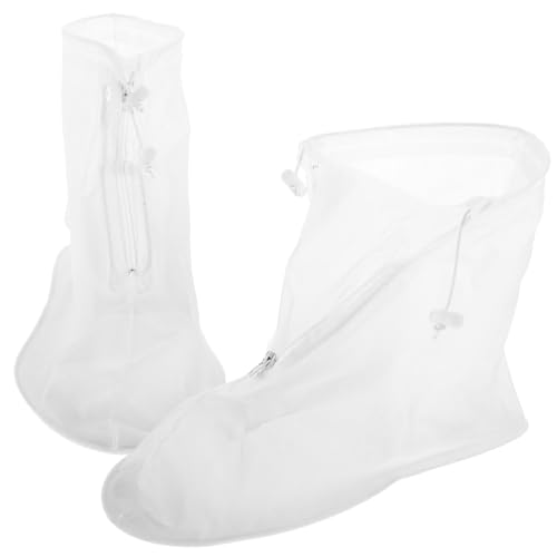 HANABASS Mens Deck Boots Waterproof Reusable Rain Boot Covers Waterproof Rain Gear Non-Slip Sole High-top Design for Outdoor Use Size l