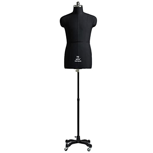 Maniquí Costura Hombre Masculina Maniquí de caballero para coser ropa, Tallas Grandes Formas para coser vestidos Grande, Totalmente Pinnable Maniqui de modista Modelo de sastre sobre Ruedas, Tamaño ad