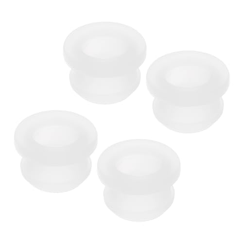 MECCANIXITY 4Pcs Snap Rubber Grommet Hole Plug Mount Dia 21mm ID 16.5mm H 13.5mm Seal Anti-Scratch for Electrical Box Cable Pipe Transparent