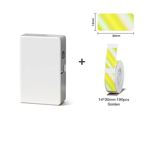 Image of Thermal Transfer Label Printer Ribbon Label Sticker Mini Protable Labeller Maker for Storage(Add 1Gold Label)