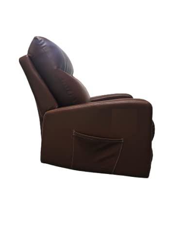 Image of IRS Brown Leatherette Motorized Recliner Chair