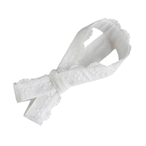 Elegant Kimono Collar Accessory Ruffle Lace Pearls Beaded Japanese Dress Cores Collar Lining Kimono Belt For Womens Robe