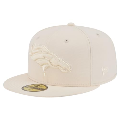 New Era Men's Cream Denver Broncos Color Pack 59FIFTY Fitted Hat
