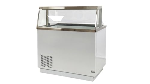 Commercial Ice Cream Dipping Cabinet, 47 x 27.75 x 51.18 inches, White, 8 Display Racks DPC 46HC