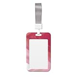 Pink Gradient Style Work Badge Protective case (Vertical), Printed on Both Sides, widely Used by Doctors, Workers, and Journalists.