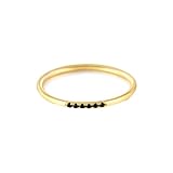 Daesar Anillo de Mujer de Boda con Redondo con Moissanita, Oro Amarillo 14K, Talla 21(61mm), Anillo de Boda Oro