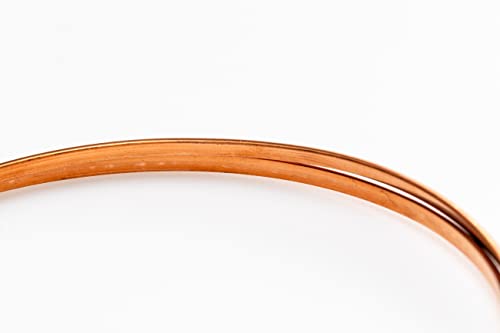 Image of 1 Ounce (2.5 Ft) Solid Copper Wire 8 Gauge, Half Round, Dead Soft - from Craft Wire | 99.9% Pure Copper Wire for Jewelry Making, Wire Wrapping, Pure Copper, CDA #110, 1.63mm Wire, Craft, High Quality Made in USA