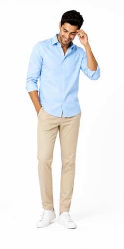 Image of Youth First Men's Cotton Blend Casual Shirt for Men | Regular Fit Solid Full Sleeve | Soft Comfortable Button-Down Collared Shirt for Office, Casual, Party & Formal Wear