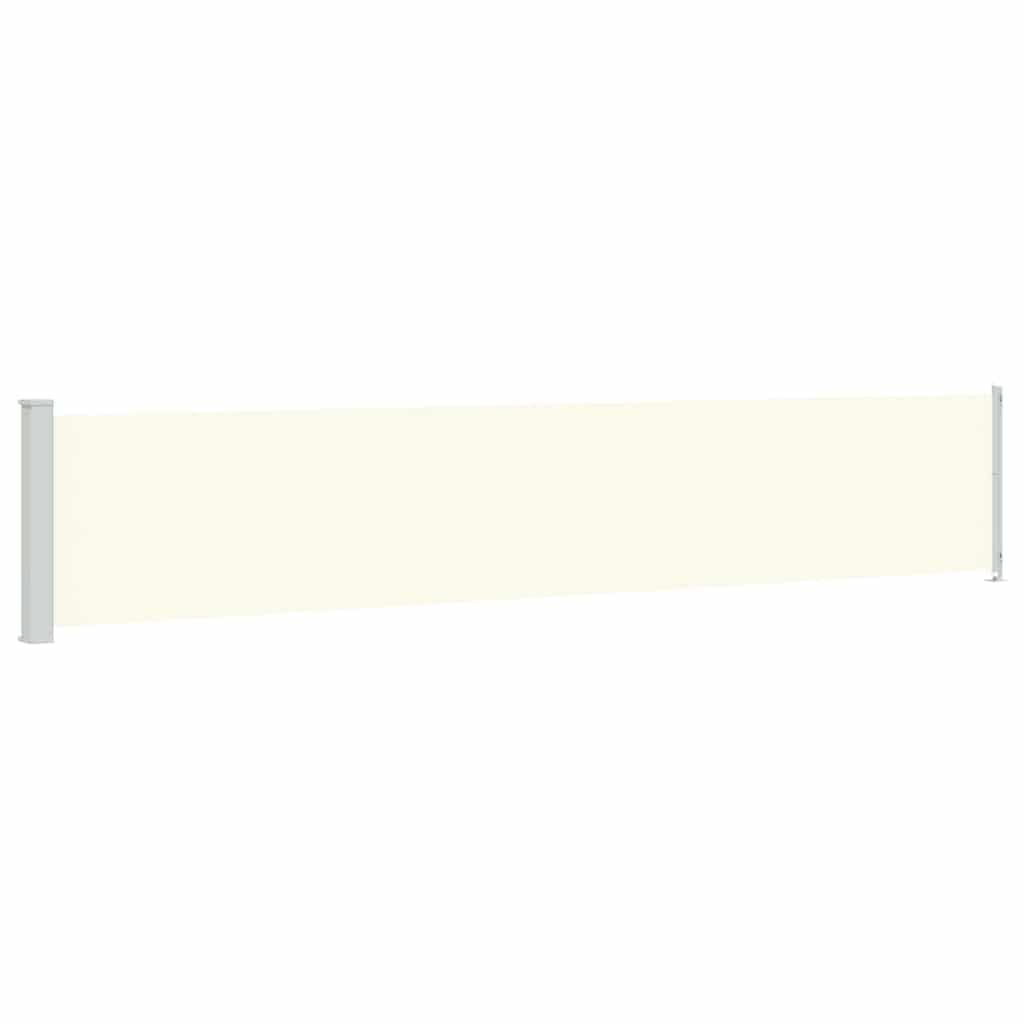 Store latéral rétractable terrasse 117x600 auvent vertical crème anti-UV