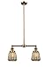 Innovations 209-BB-G146-LED 2 Light Vintage Dimmable LED Chandelier, Brushed Brass