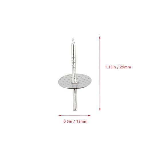 Image of 60pcs 20lbs Silver Metal Picture Hanging Kit - Nail Down Fasteners for Drywall, Concrete, Brick