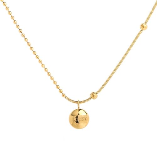 Collares de la suerte dorados para mujer: gargantilla fina de clavícula y joyería elegante para diario