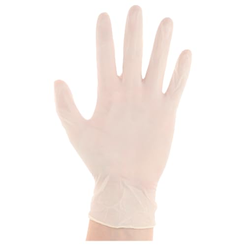 Sorbo Guantes desechables de limpieza de látex, paquete de 20, ta...