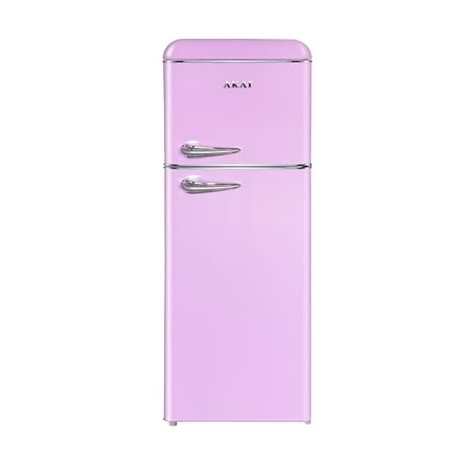 Akai Frigorifero Doppia Porta Vintage Anni 50 CLASS241KPK 147x55 cm cl. E Rosa