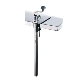 Edlund G-2L #2 Countertop Commercial Manual Can Opener | Table Mounted Food Preparation Kit with 22" Adjustable Bar and Plated Steel Base for Restaurant Bar Buffet, 15 Cans/Day, Stainless Steel, NSF