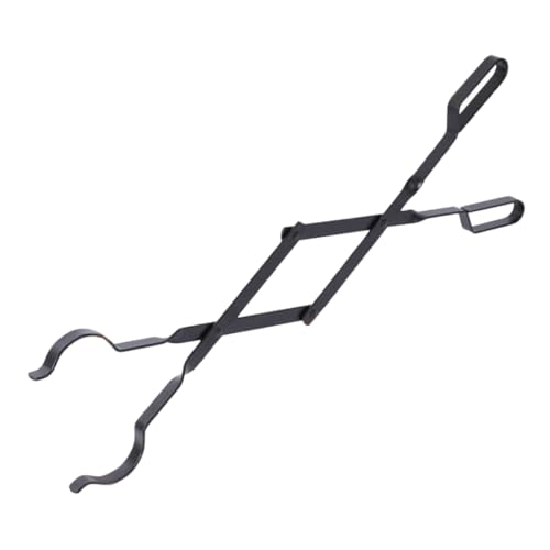VICASKY Pince de cheminée pliable en métal - Pour l'intérieur et l'extérieur - Pratique pour les barbecues, le camping et le barbecue - Ergonomique pour une utilisation facile