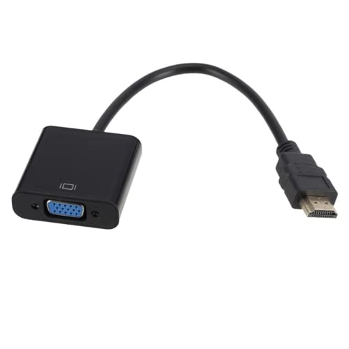 Image of TXY HD 1080P HDMI to VGA Cable Converter with Audio Power Supply HDMI Male to VGA Female Converter Adapter for Tablet Laptop PC TV (Black)