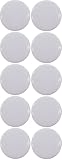 Plain white pinback buttons for DIY crafts - pack of 10 - mini GLOSSY - metric, 25m (approximately 1