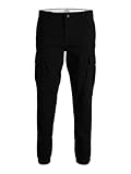 JJ Rebel Pantalones Cargo Jrebmichael Slim Show Noos para Hombre, Negro, 36W / 32L