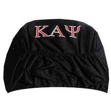 Kappa Alpha Psi Fraternity Headrest Cover- Black