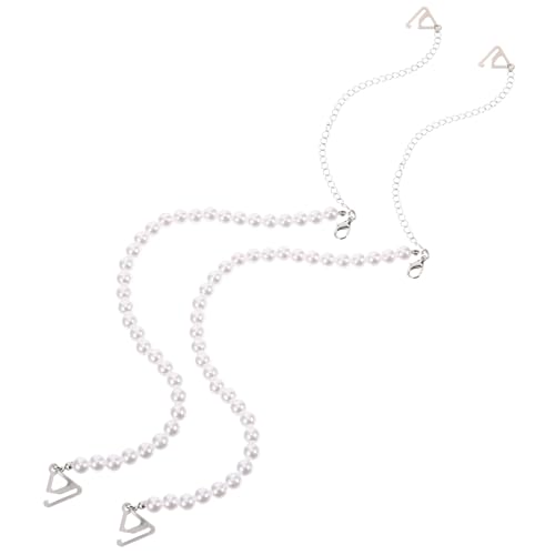 LIFKOME 1 Par cinturones perlas de colores correas claras accesorios sujetador correas de hombro correas de sujetador correas para sujetador sin tirantes correas de vestir Metal
