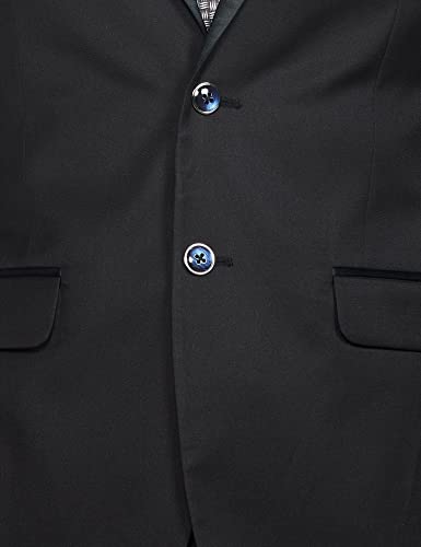 Image of Raymond Polyester Blend Men's Full Sleeve Contemporary FIT Dark Blue Formal Suit