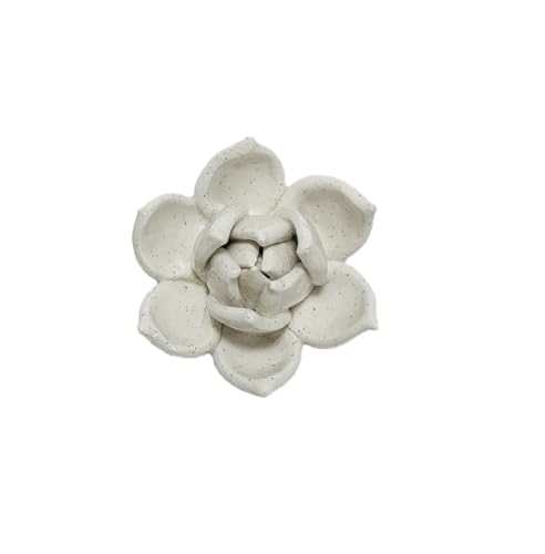 Image of Ceramic Flower Wall Art Decor, Artificial Flower Wall Sculpture,Handmade Ceramic Flowers for Home,Hallway,Living Room, Kitchen,Bathroom (Spotted Color,Succulent Plants, 3.54 inch)