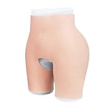 PPB2K Silicone Pants for Women Crossdressers Hip Enhancer Open Crotch Buttock Silicone Ass Fake Butt Ivory White