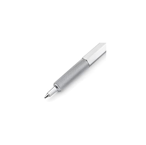 rOtring 600 Ballpoint Pen, Medium Point, Black Ink, Silver Barrel, Refillable - Thumbnail 3