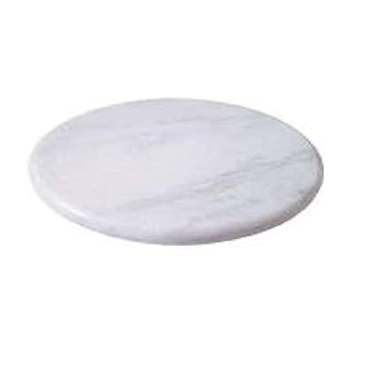 Grow To Shine Handmade Marble Chakla for Roti Maker, Kitchen Utensil Heavy Dual, 9 Inch (RotiMaker-Marble-White-011)