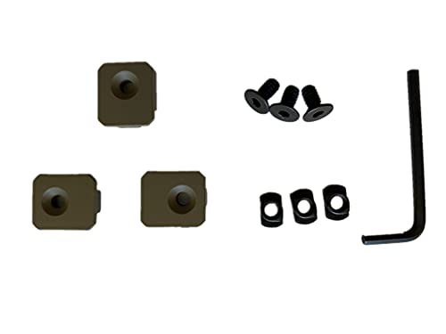 Kit of 3! Flashlight's Pressure Switch Wire Holder Mount Adapter Plate for MLOCK - Flat Dark Earth Color
