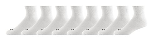 WILSON Men's Dri-tech Moisture Control Athletic Quarter Socks, 8 Pack Multipack