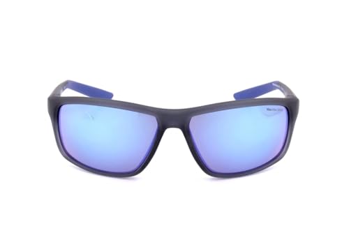Nike Adrenaline-22-M DV2155 021 Sunglasses Matte Dark Grey/Grey/Blue Mirror 64mm2