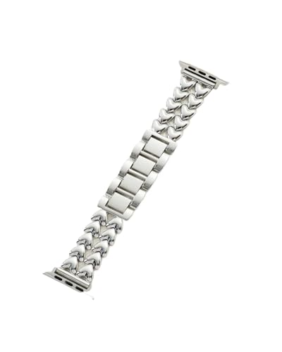 Bracelet Apple Watch cœur en métal pour iWatch Ultra 49mm 45mm 44mm 42mm