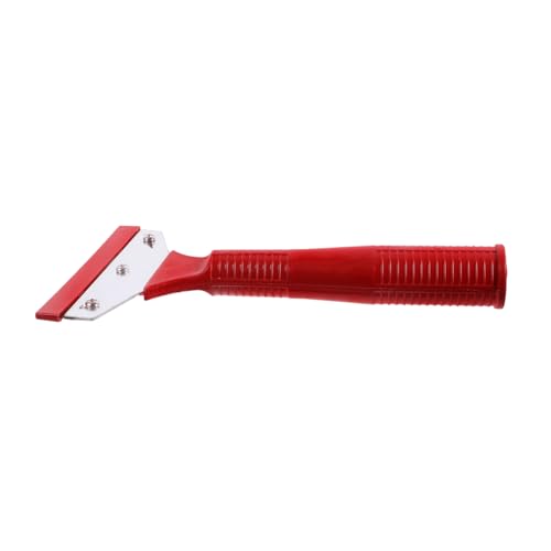 Lurrose Limpieza de herramientas de raspador baño pisos raspador de pared baldoso muro depurador cepillo de fregar limpiando suministros limpiaparabrisas barredora doméstica planchar rojo