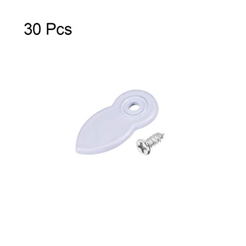 Image of uxcell Frame Turn Button, 4 /5 inch Plastic Flat with Screws for Hanging Pictures, Photos, Drawings and Posters, 30 Pcs (Light Purple)