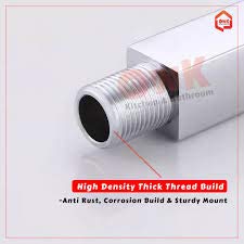 Image of TOSCH Stainless Steel 304 Square Premium Shower Arm Heavy for Overhead Showers with FLANGE (24 Inches, Chrome Plated)