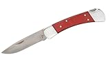 Buck Knives 110 Red Micarta Aluminum Lightweight Folding Hunter BOS S30V Drop Point Knife 110RDSSH1