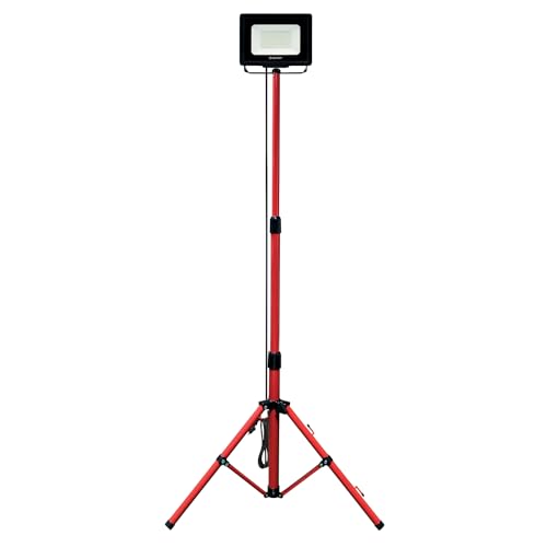 Velamp WAINGRO + TRÍPODE: Foco LED SMD IP65 50W negro 4000K con trípode y cable de 3m