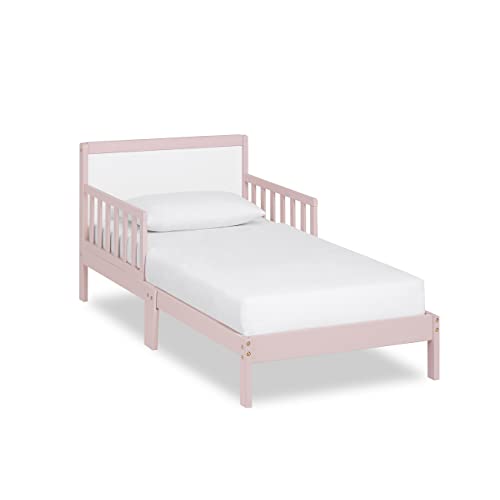 Dream On Me 648-Wht Brookside Toddler Bed, 53L X 29W X 28H, Blush Pink/White #TOP15