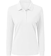 AjezMax Damen Poloshirt Baumwolle Golf Wintershirt Langarm Oberteile Sports Training Polo mit Kragen