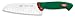 Sanelli Premana Professional Coltello Santoku Olivato, Acciaio Inossidabile, Verde/Rosso
